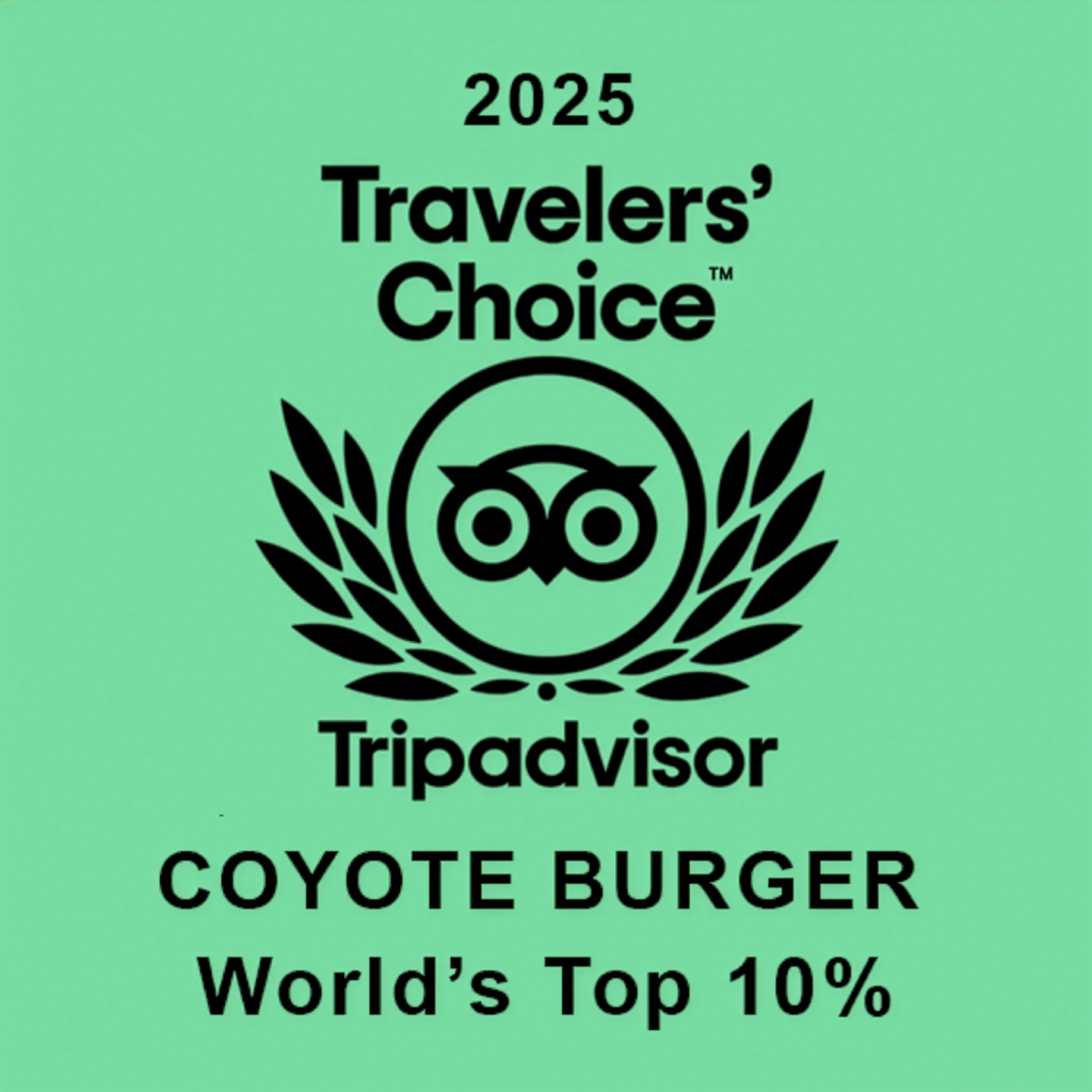 TripAdvisor Travellers’ Choice Award for Coyote Burger, Inverness
